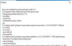 Java was started but returned exit code=13